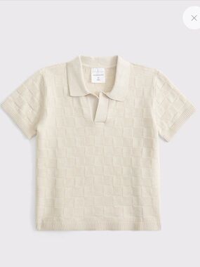Abercrombie Kids 3T Toddler Johnny Collar Cream Sweater Polo NWT